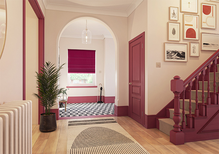 Ultra Luxe Velvet, Deep Pink - Roman Blind - Image 6